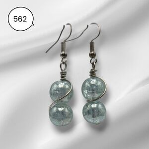 Handmade Elegant Silver Wire Wrapped Earrings